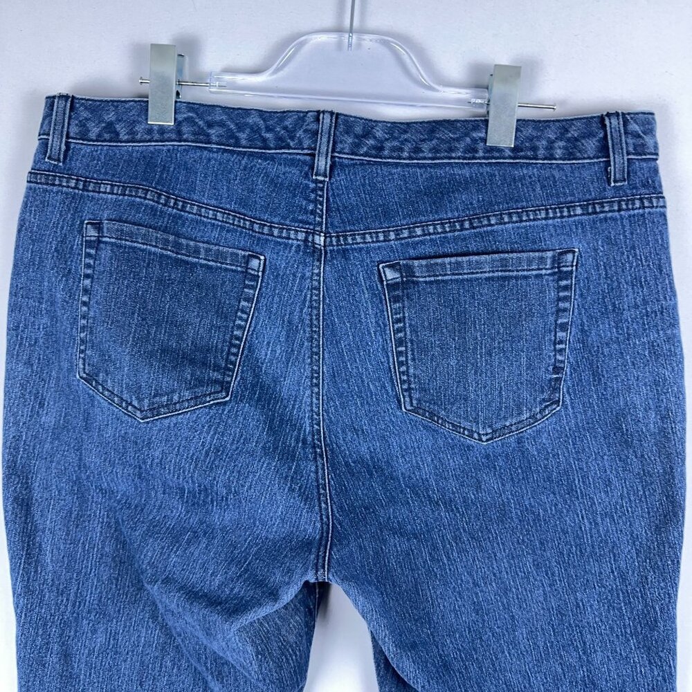 Jones New York City Cuffed Capri Jeans Womens 18W Secret Slimming Features Blue - Picture 2 of 12